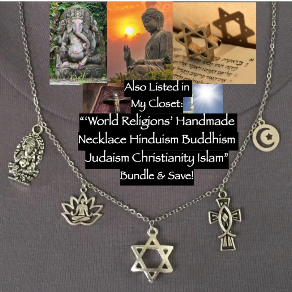Dancing Shiva Handmade 2-Layer Boho Hindu Silver Necklace Rainbow Chakra Stones - Picture 16 of 16